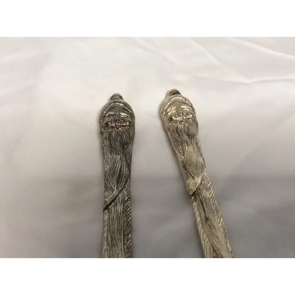 International Silver Co. Christmas Santa Claus Serving Spoon & Fork Set